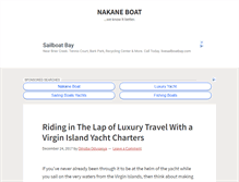 Tablet Screenshot of nakane-boat.com